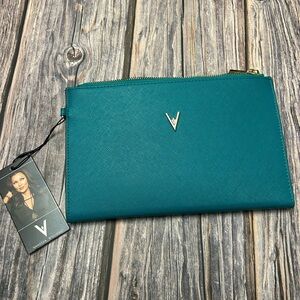 Vanessa Williams Teal Clutch Bag NWT